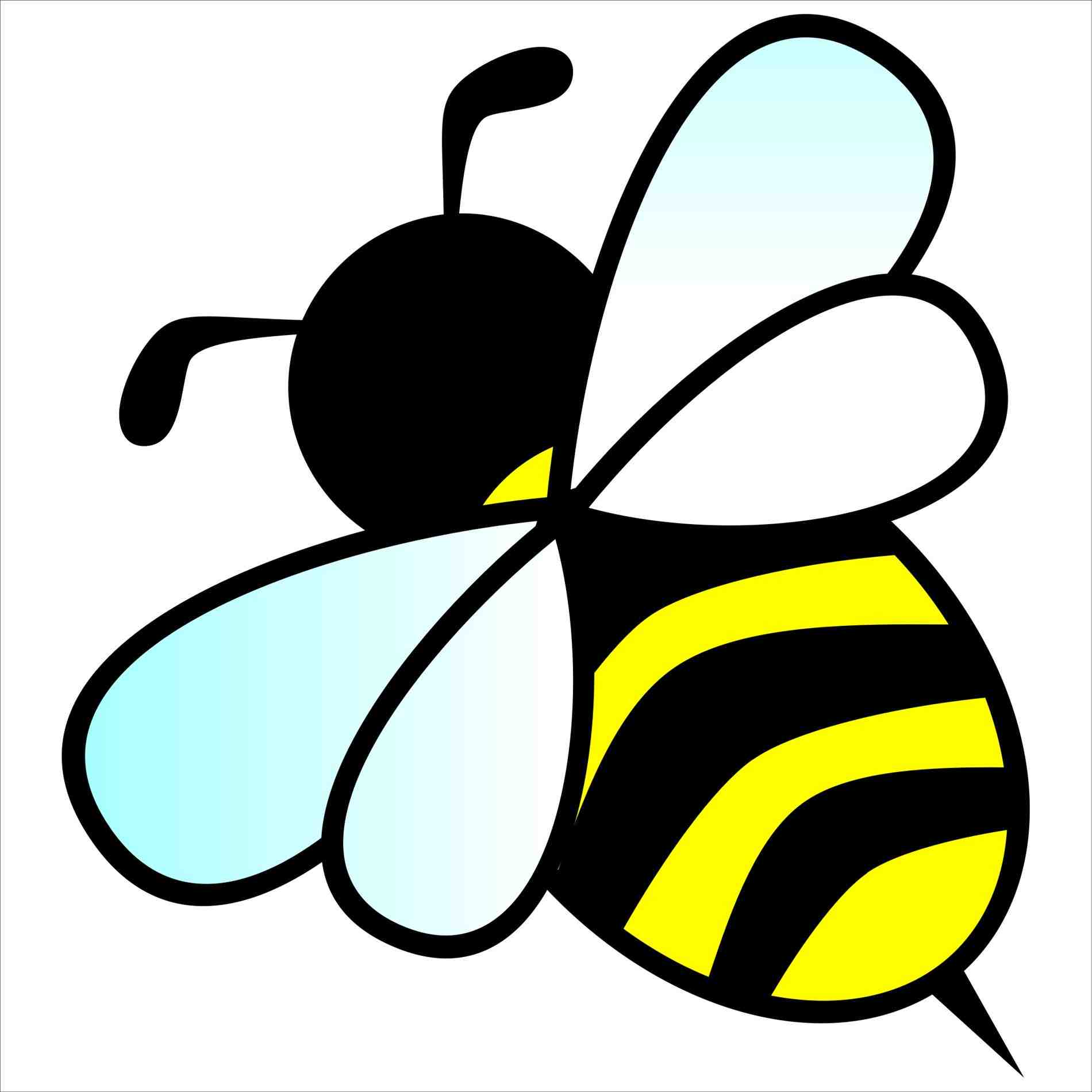 Cute Bee Drawing Beautiful Image