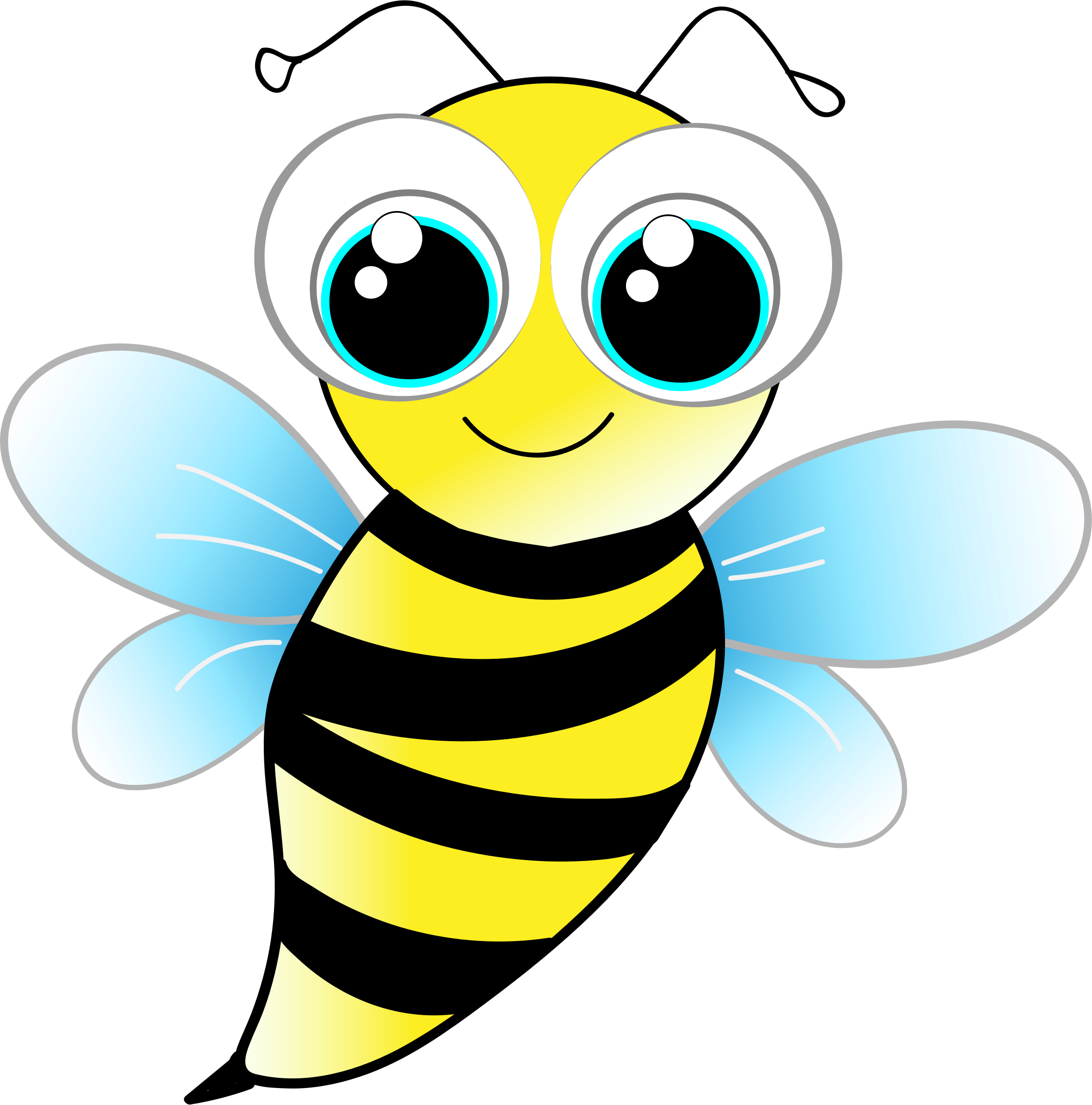Cute Bee Drawing High-Quality