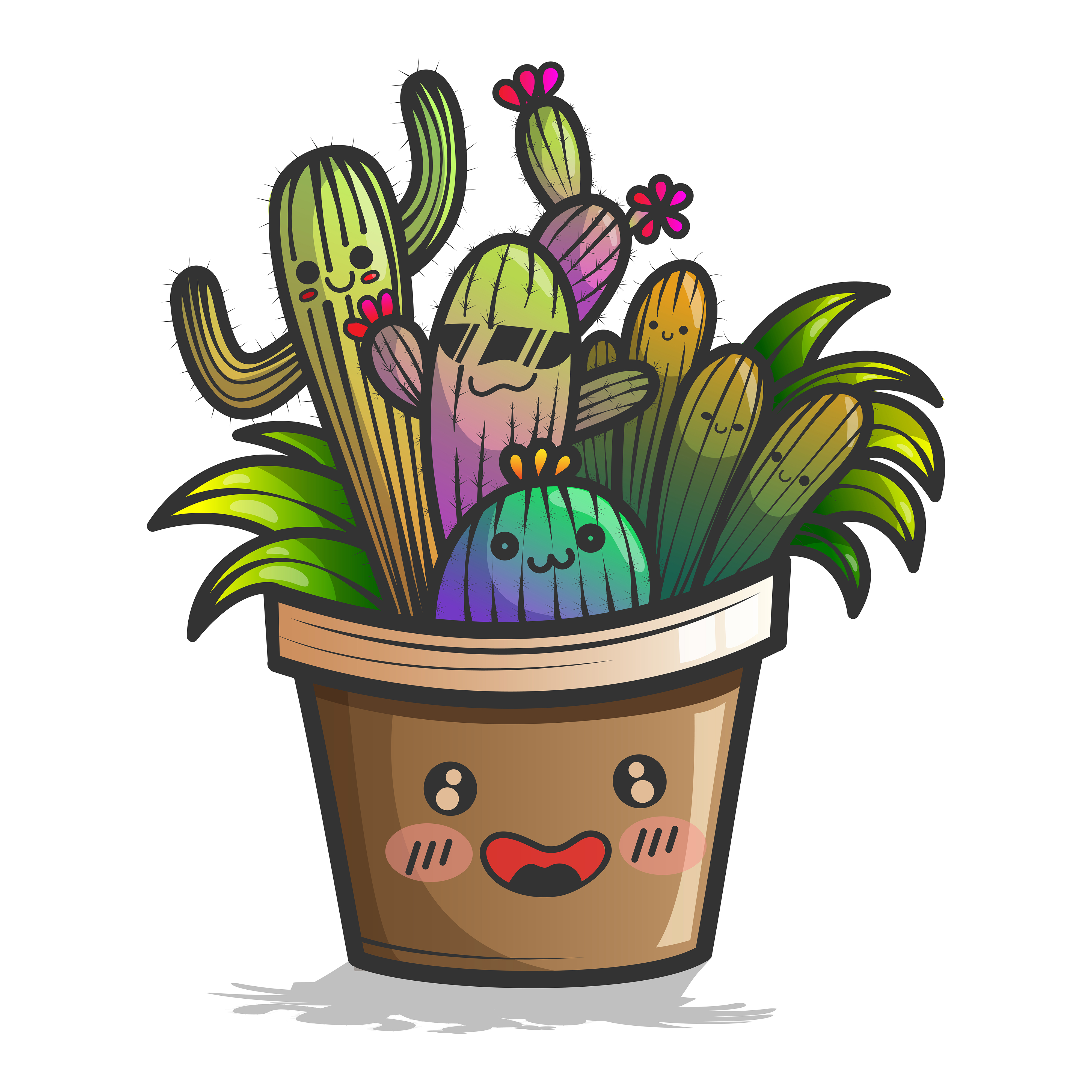 Cute Cactus Drawing Pic