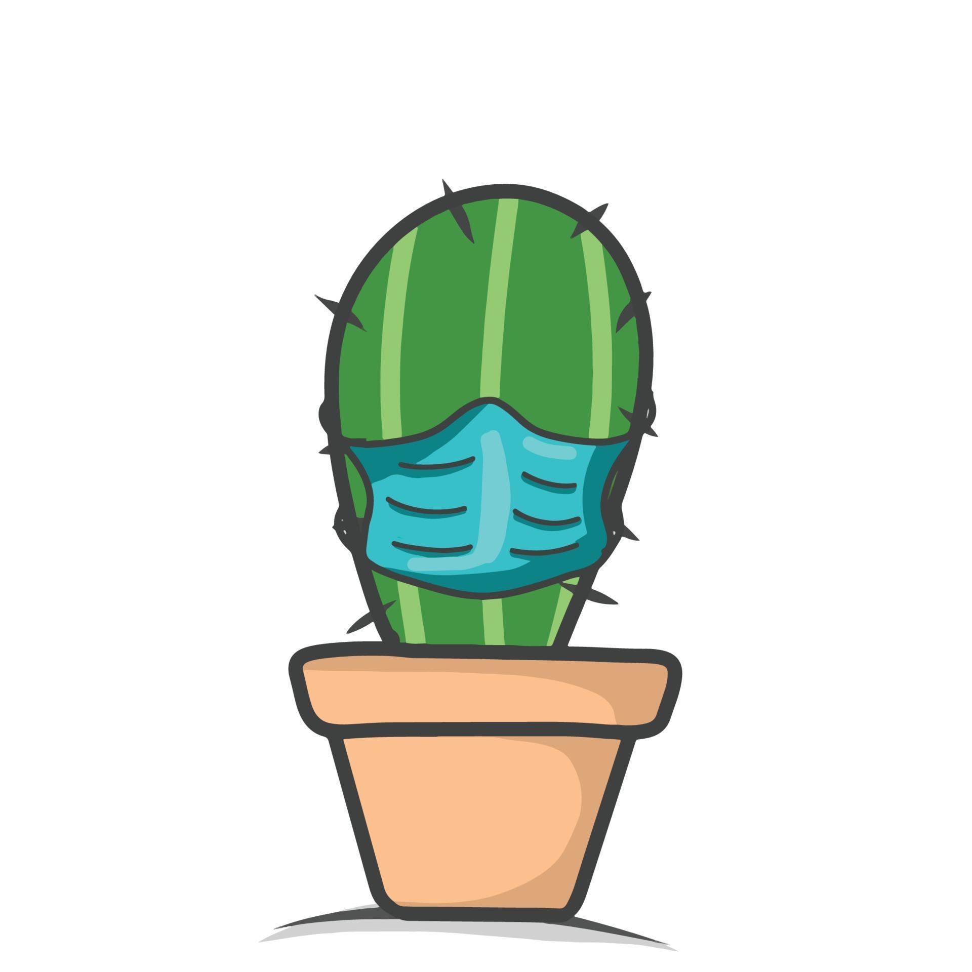 Cute Cactus Drawing Picture