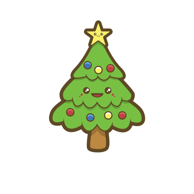 Cute Christmas Tree Drawing Image