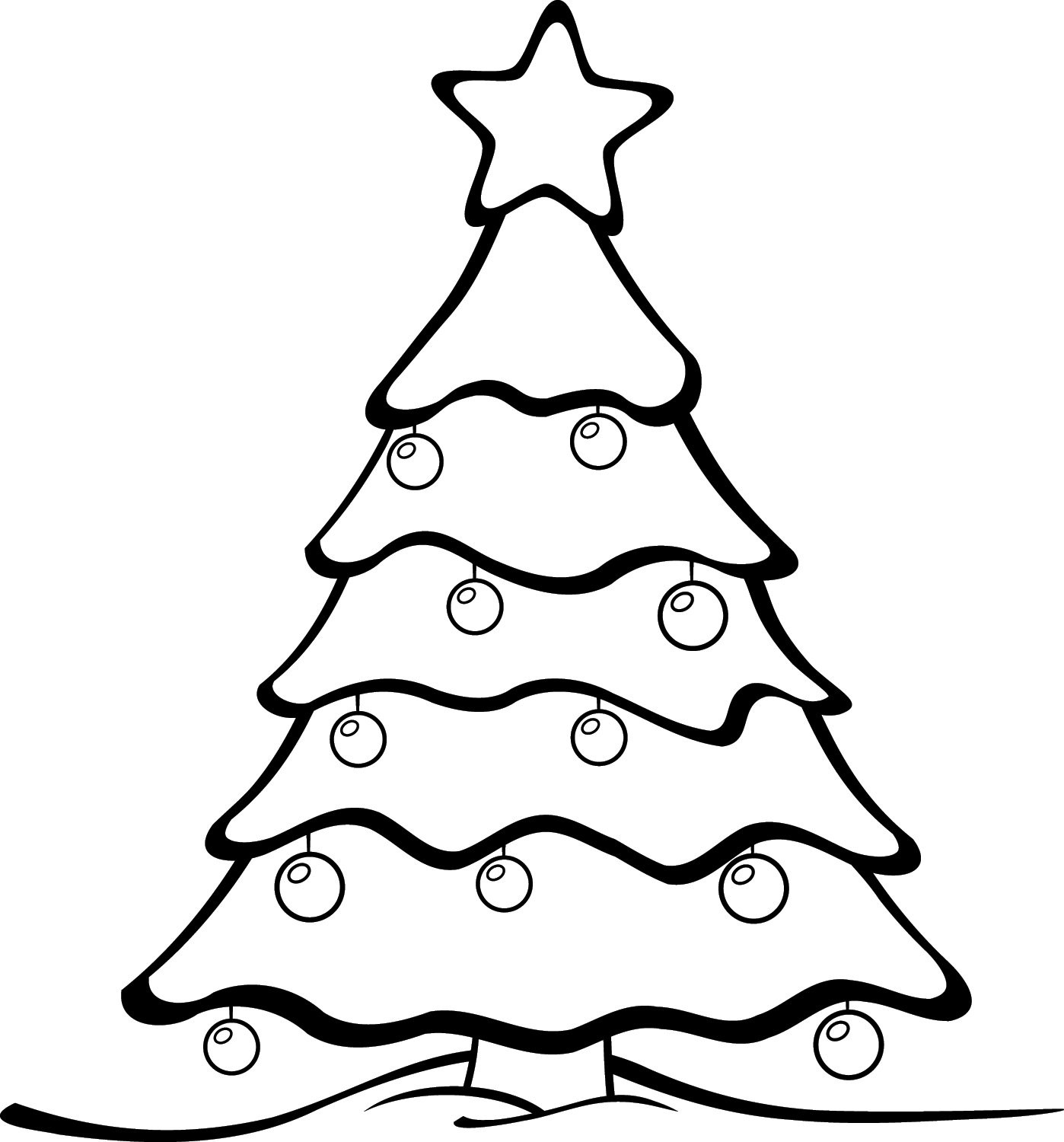 Cute Christmas Tree Drawing Pic