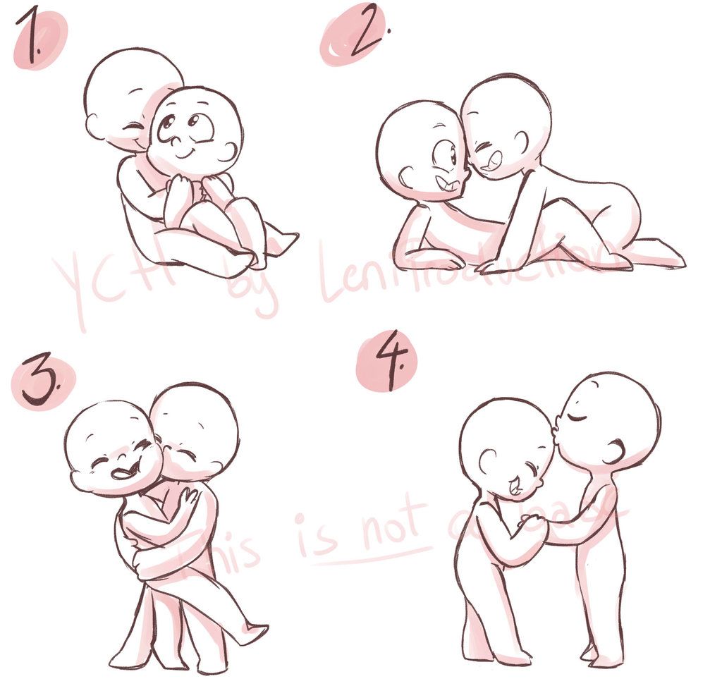 Cute Couple Poses Drawing Images