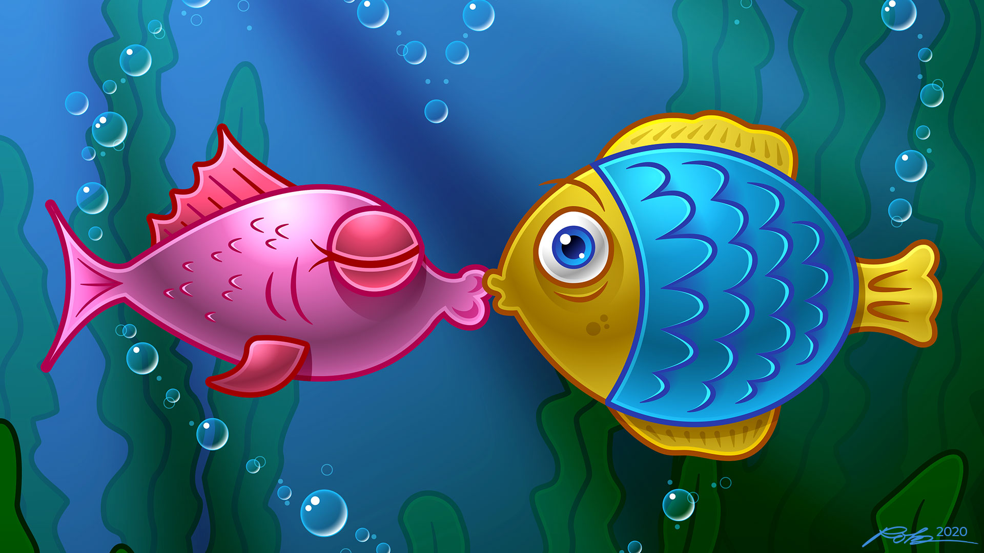 Cute Fish Drawing Image