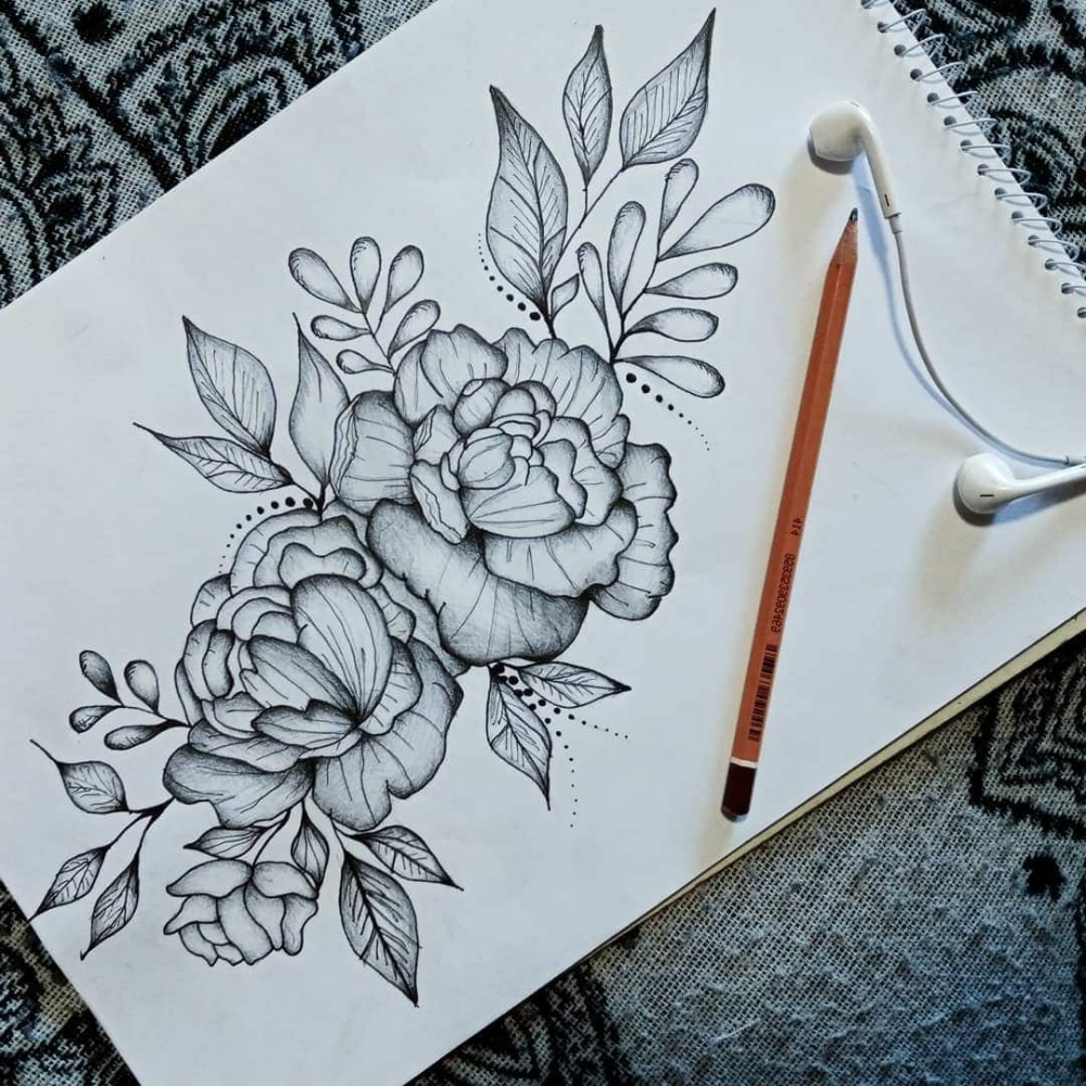 Cute Flower Drawing Photos