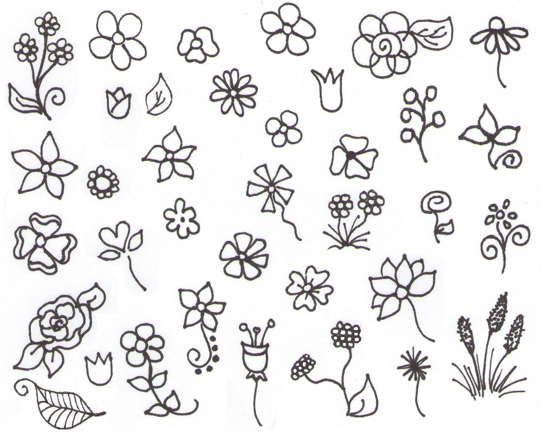 Cute Flower Drawing Sketch