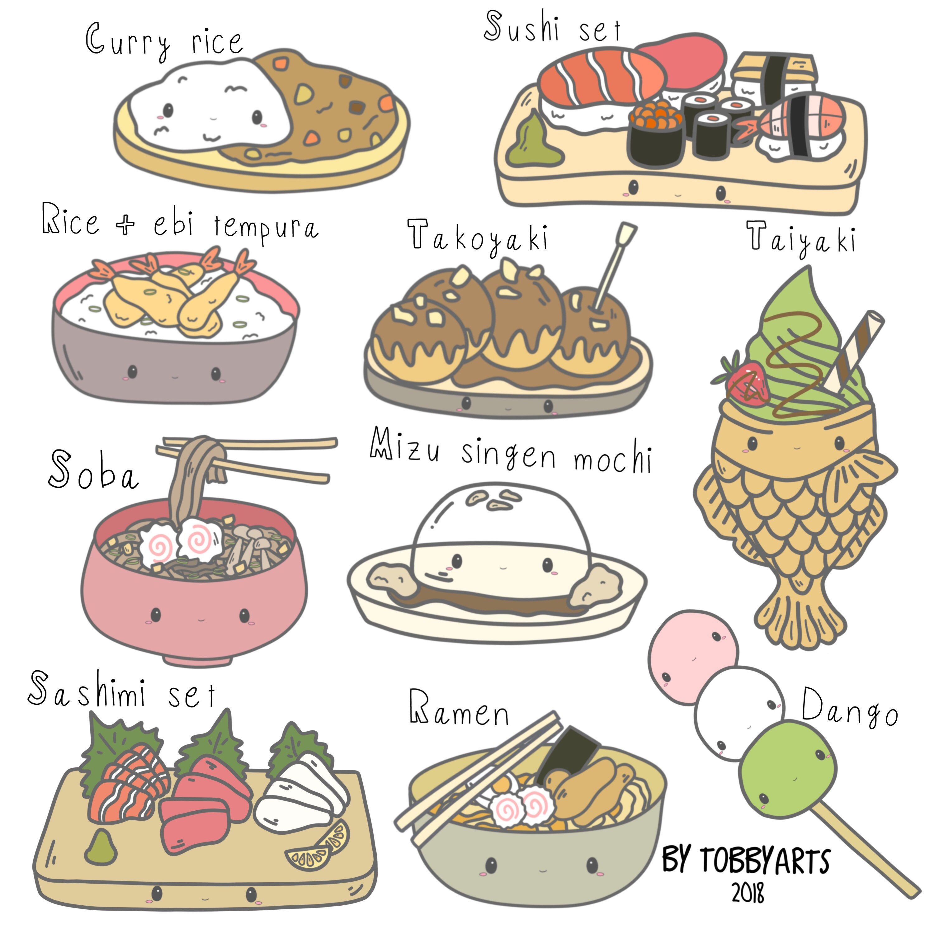 Cute Food Drawing Picture