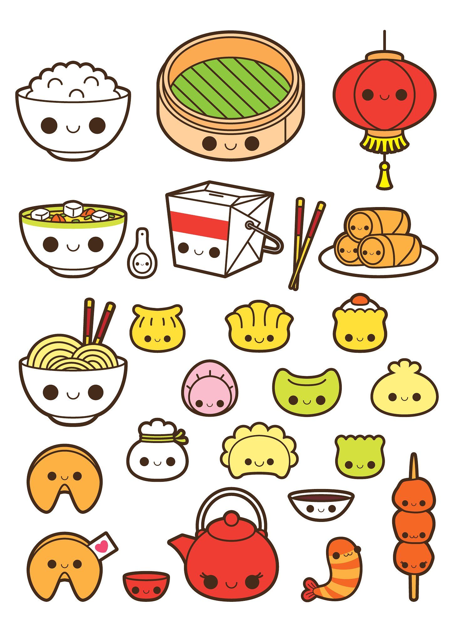 Cute Food Drawing Pictures