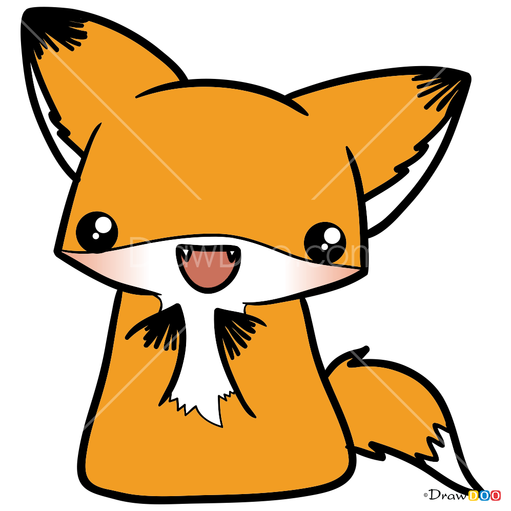 Cute Fox Drawing Realistic