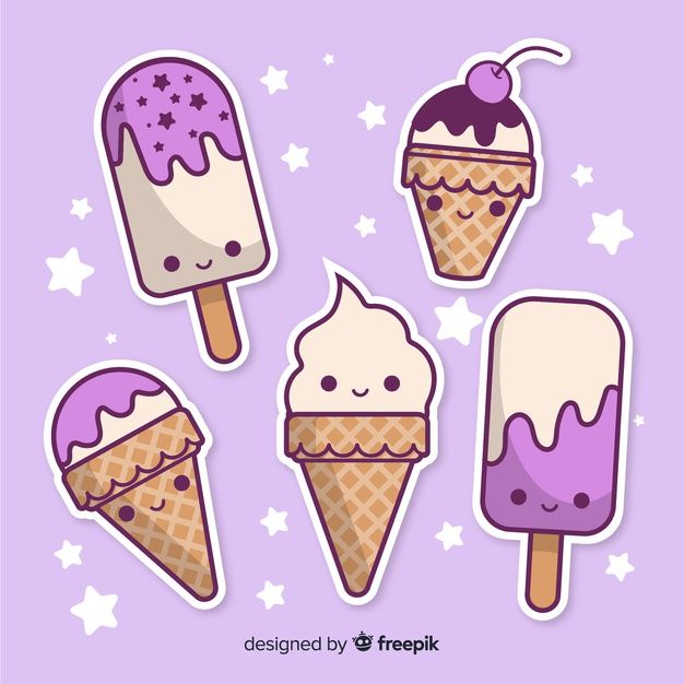 Cute Ice Cream Drawing High-Quality