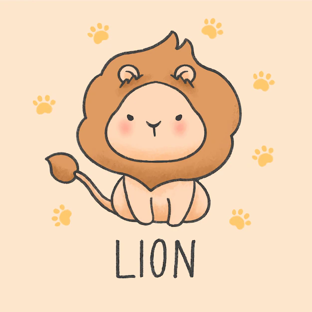 Cute Lion Drawing Realistic