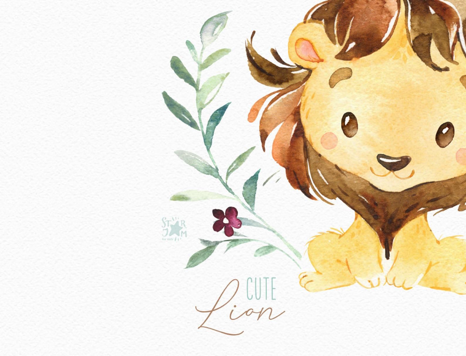 Cute Lion Drawing