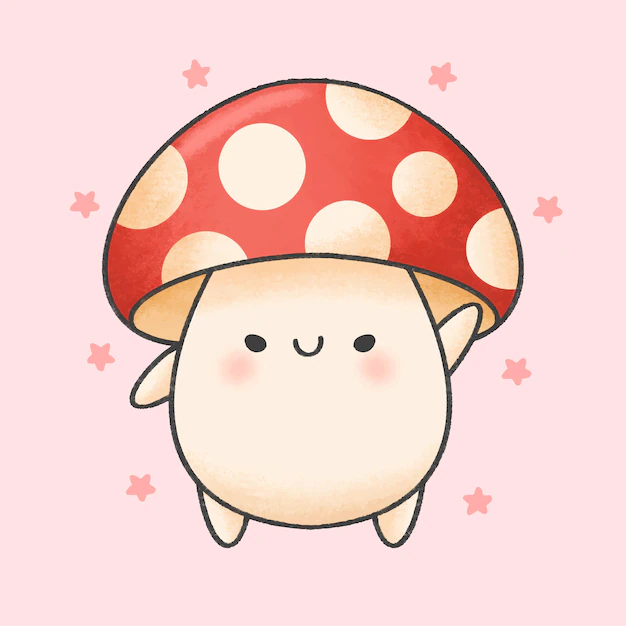 Cute Mushroom Drawing Image