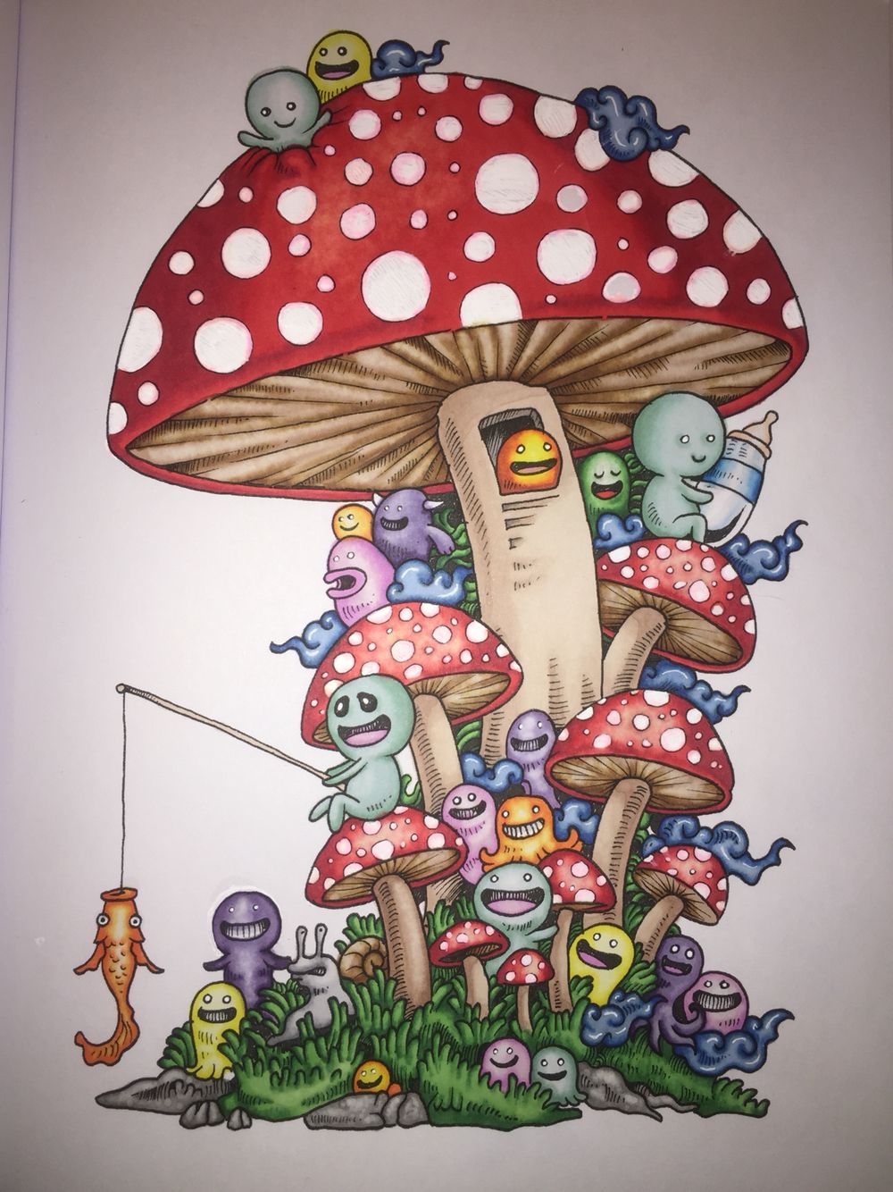 Cute Mushroom Drawing Images
