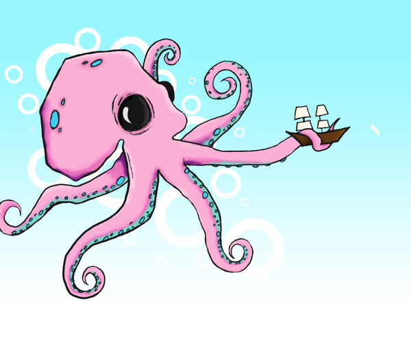 Cute Octopus Drawing Art