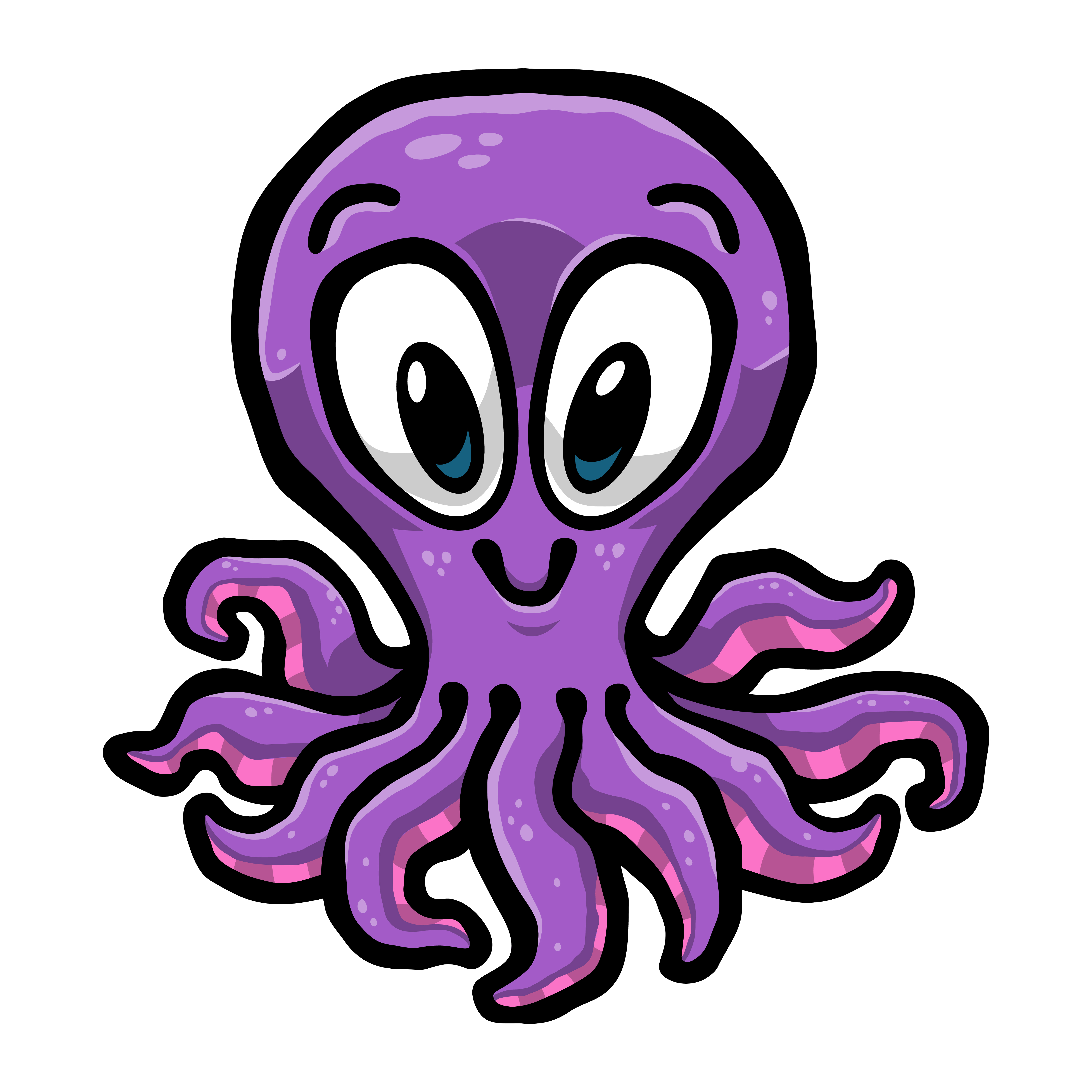 Cute Octopus Drawing High-Quality