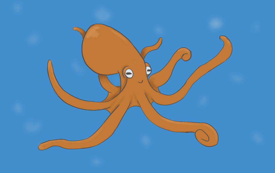 Cute Octopus Drawing Image