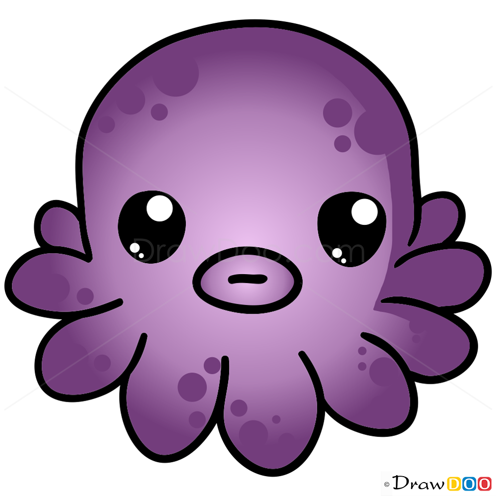 Cute Octopus Drawing Sketch