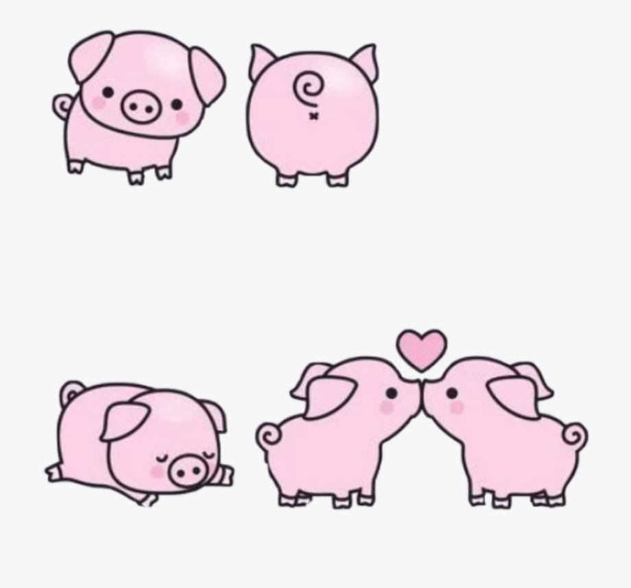 Cute Pig Drawing Image
