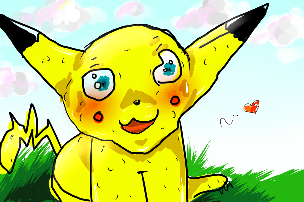 Cute Pikachu Drawing Image