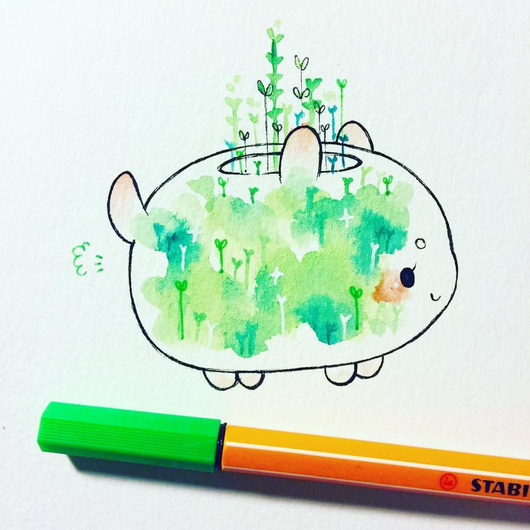 Cute Plant Drawing Pic