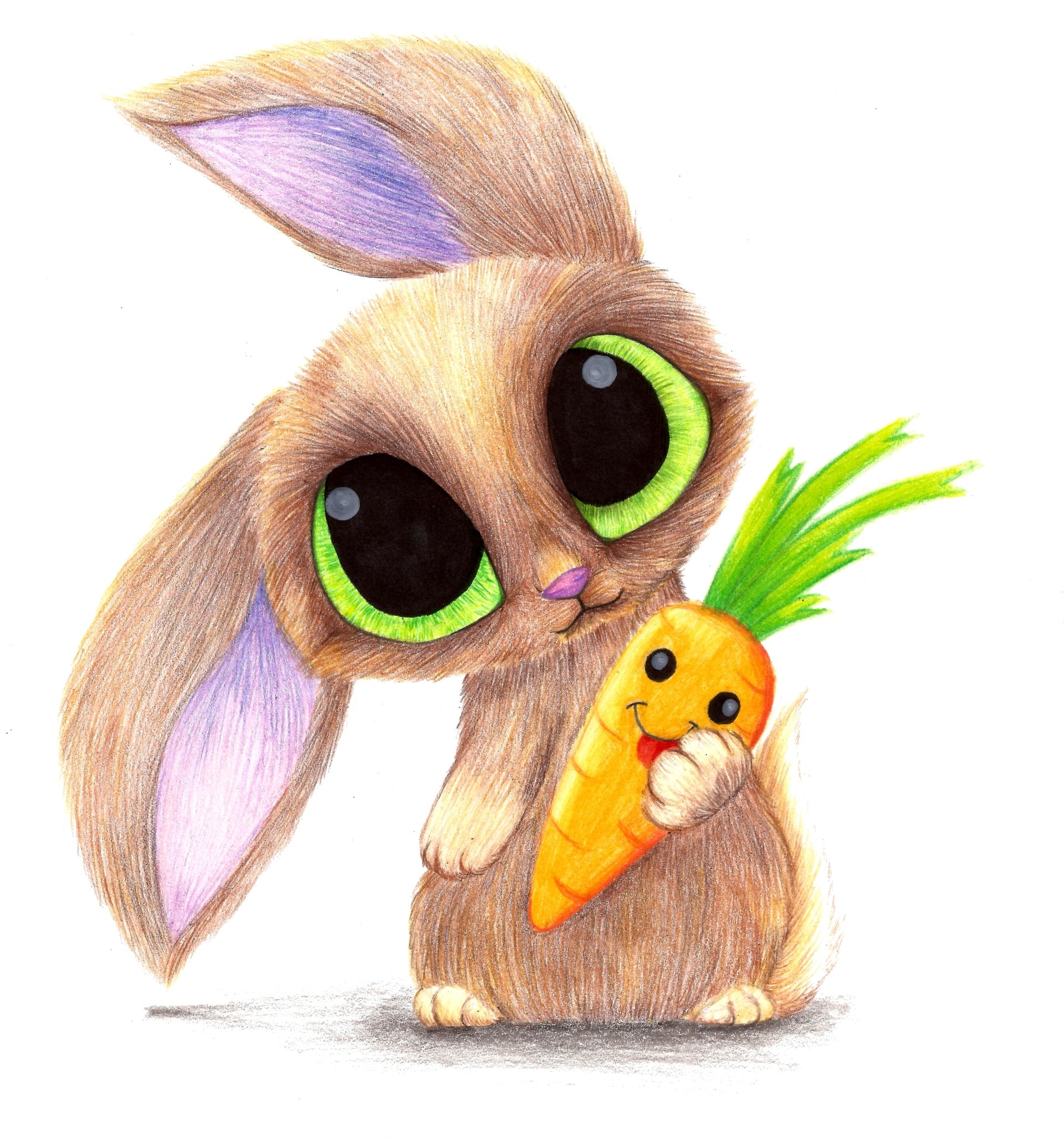 Cute Rabbit Drawing Beautiful Image