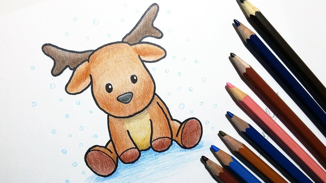 Cute Reindeer Drawing Pics