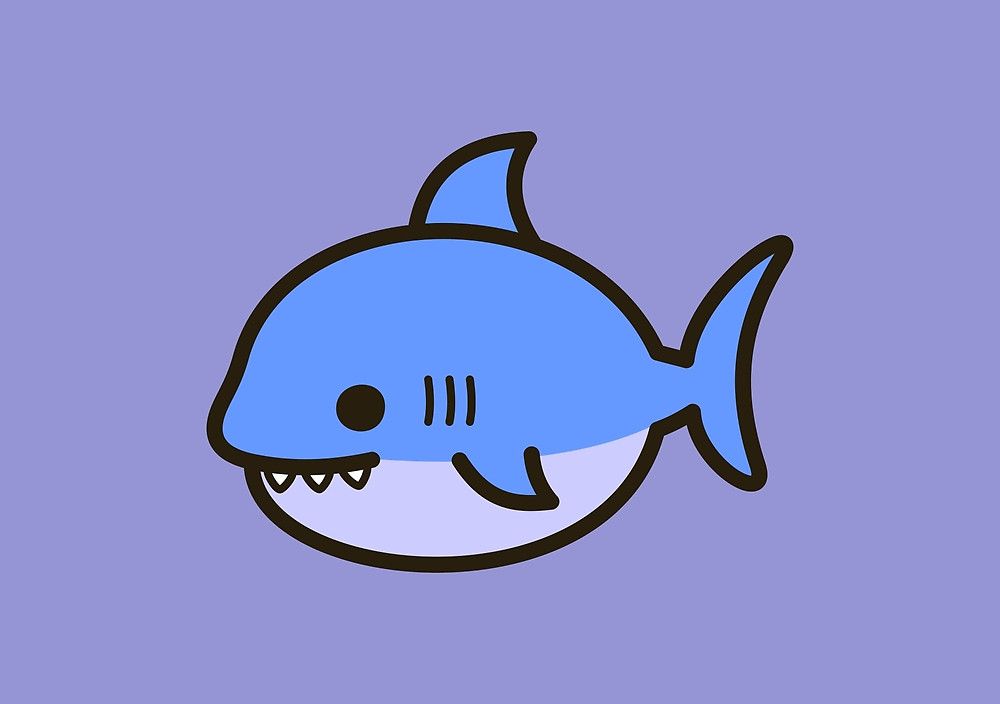 Cute Shark Drawing Photo