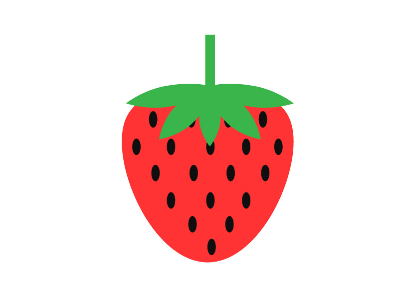 Cute Strawberry Drawing Art