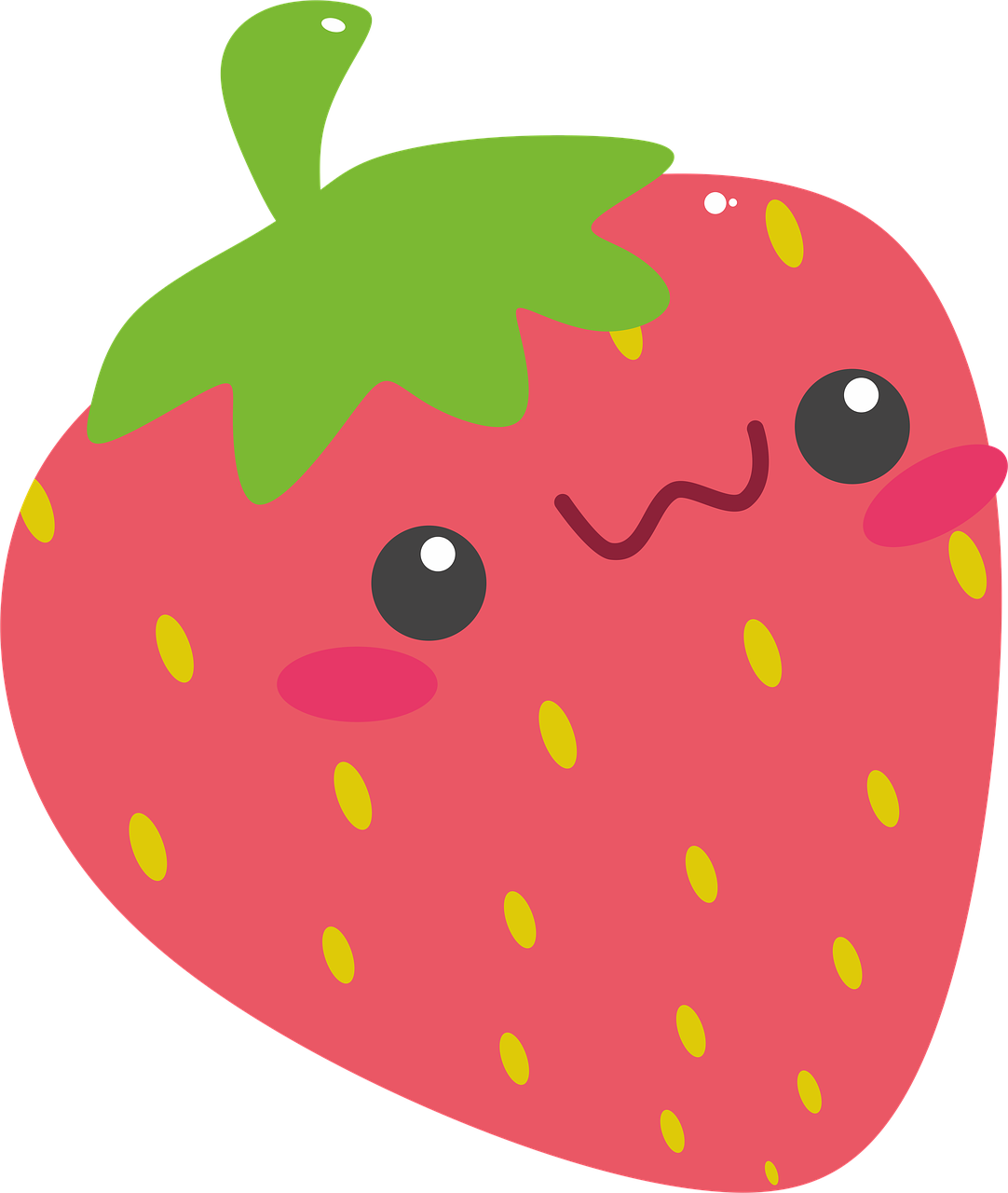 Cute Strawberry Drawing Pic