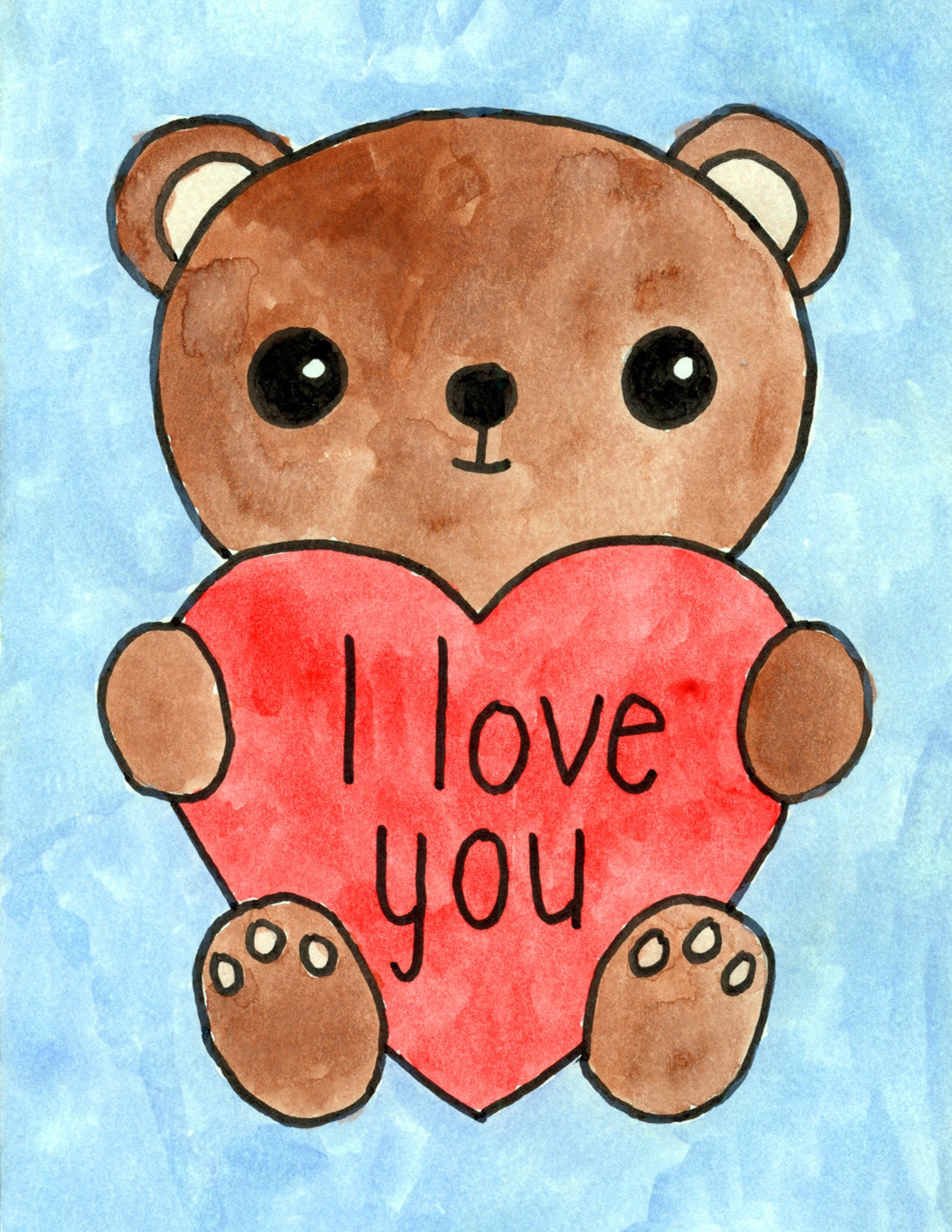 Cute Teddy Bear Drawing Amazing