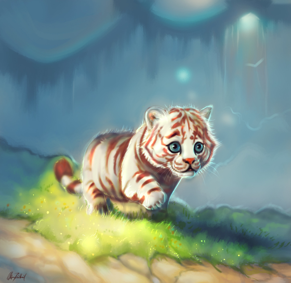 Cute Tiger Drawing Creative Art
