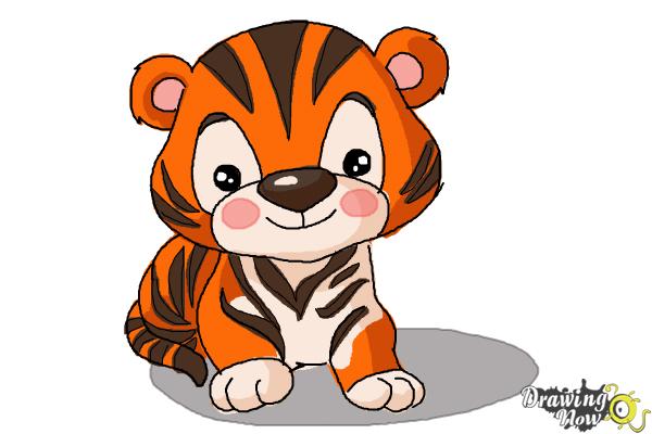 Cute Tiger Drawing Photo