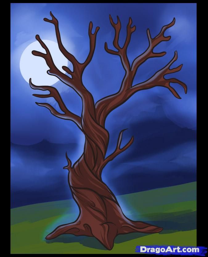 Dead Tree Drawing Image