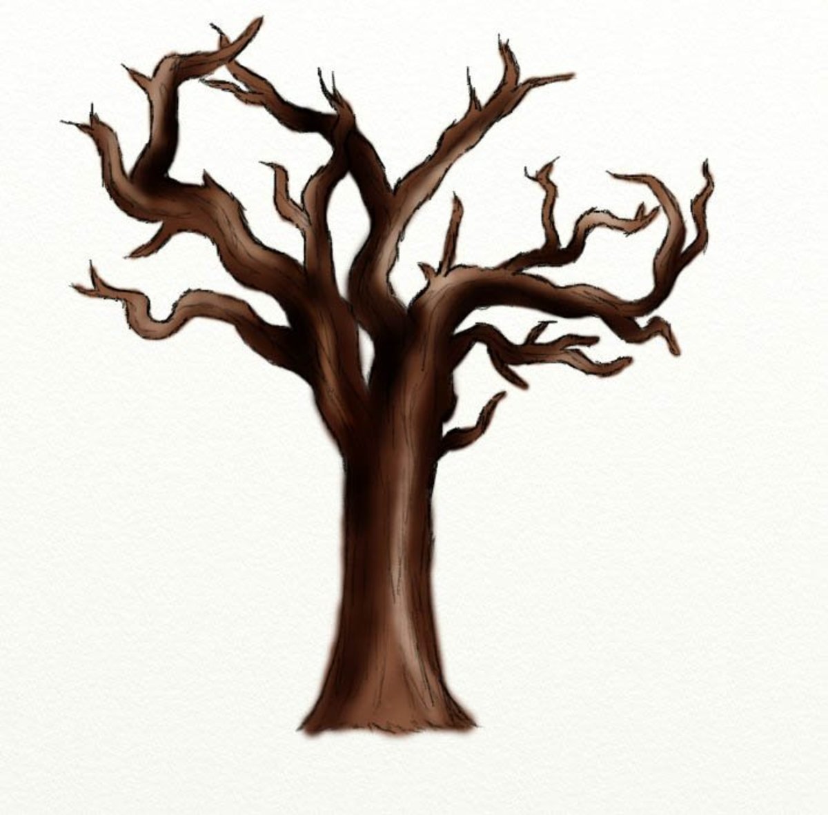 Dead Tree Drawing Sketch