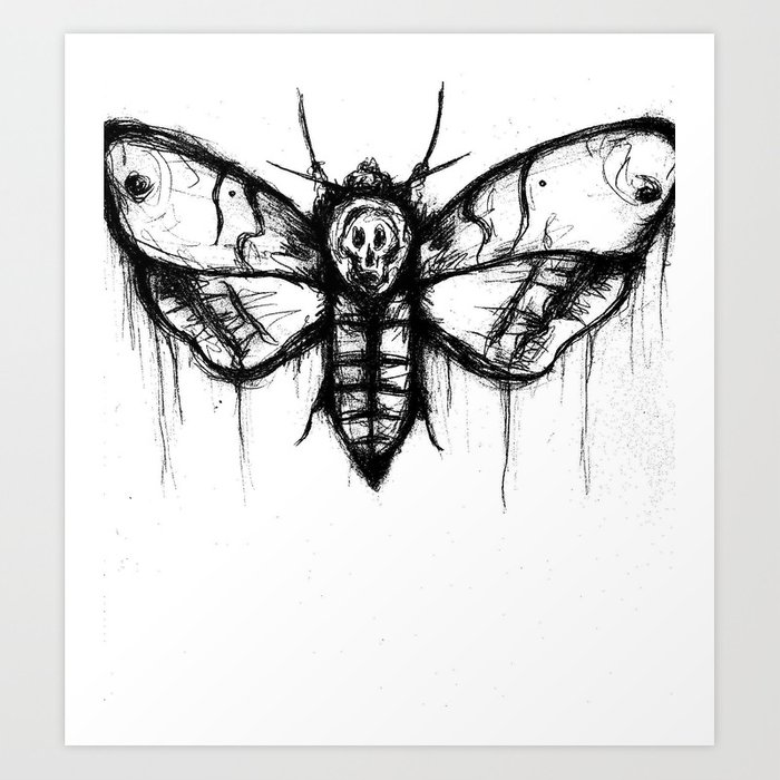 Death Moth Drawing Creative Art