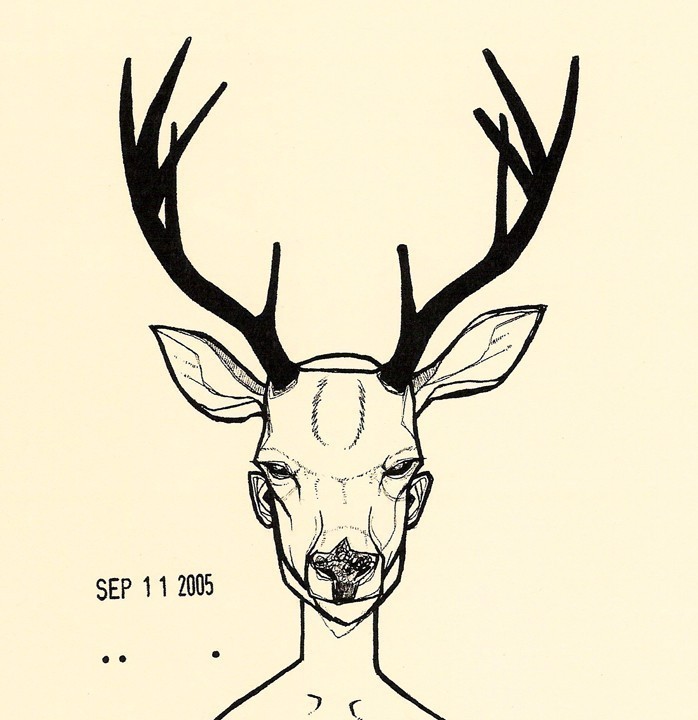 Deer Antler Drawing Image