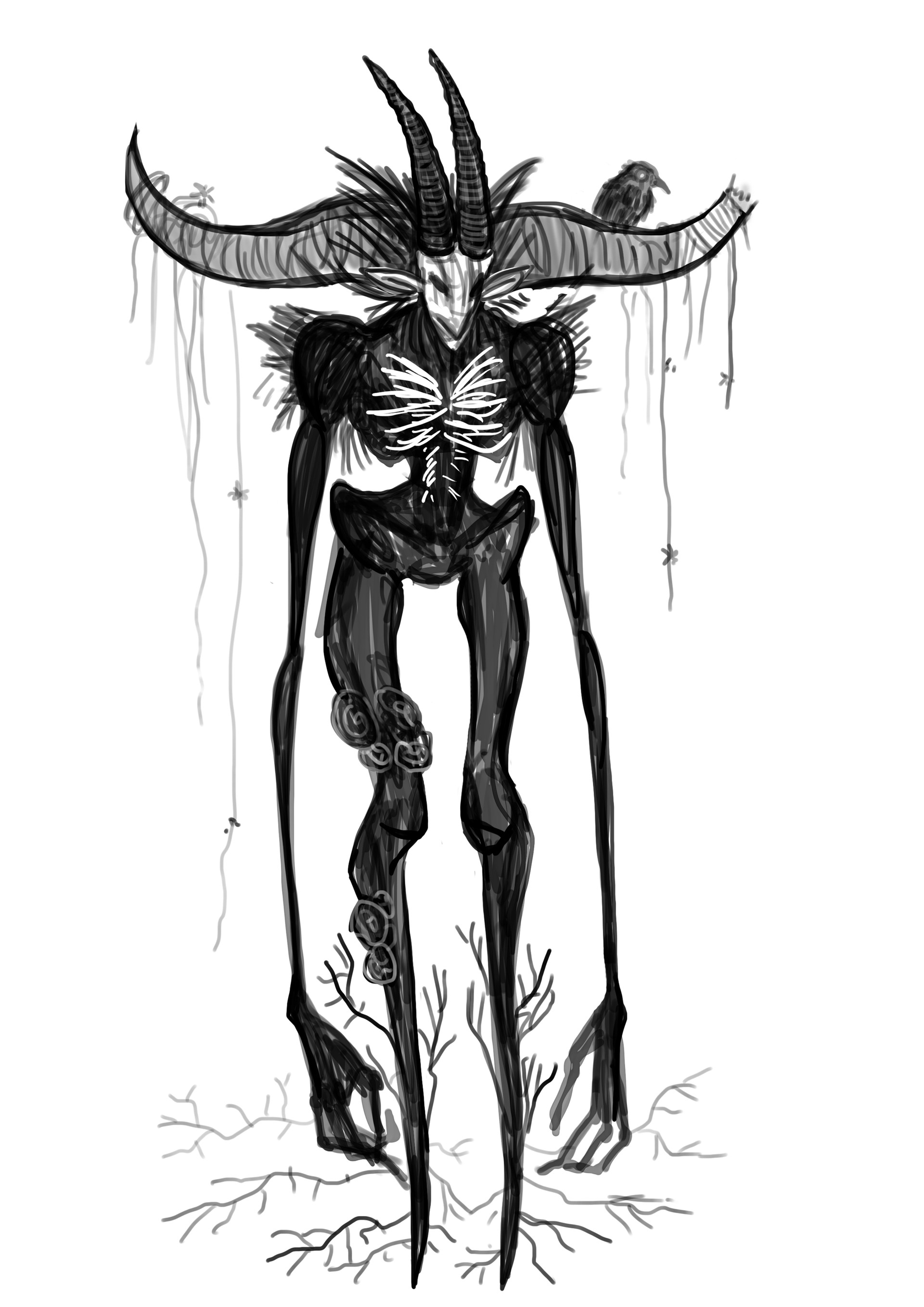 Demon Drawing Sketch