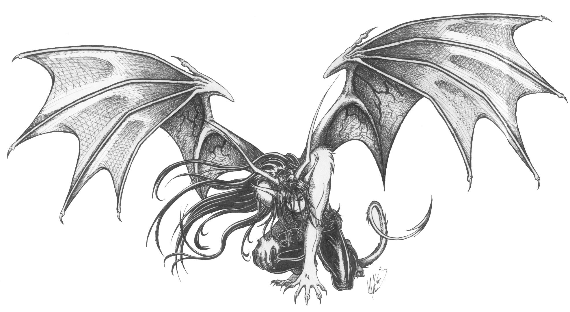 Demon Wing Drawing Pics