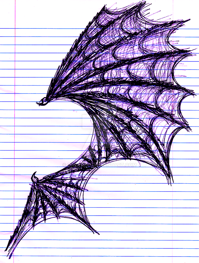 Demon Wing Drawing Sketch