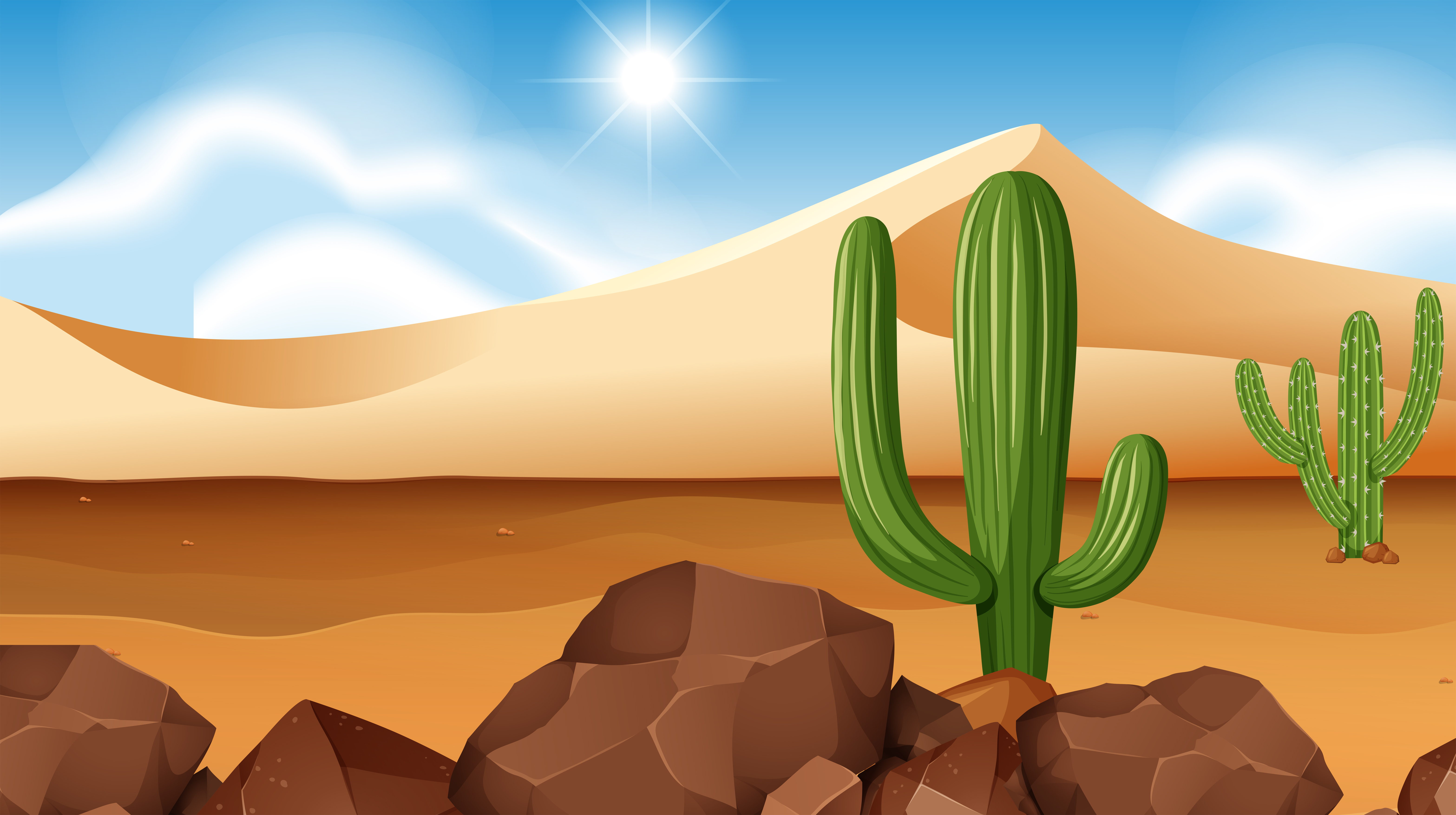 Desert Drawing High-Quality