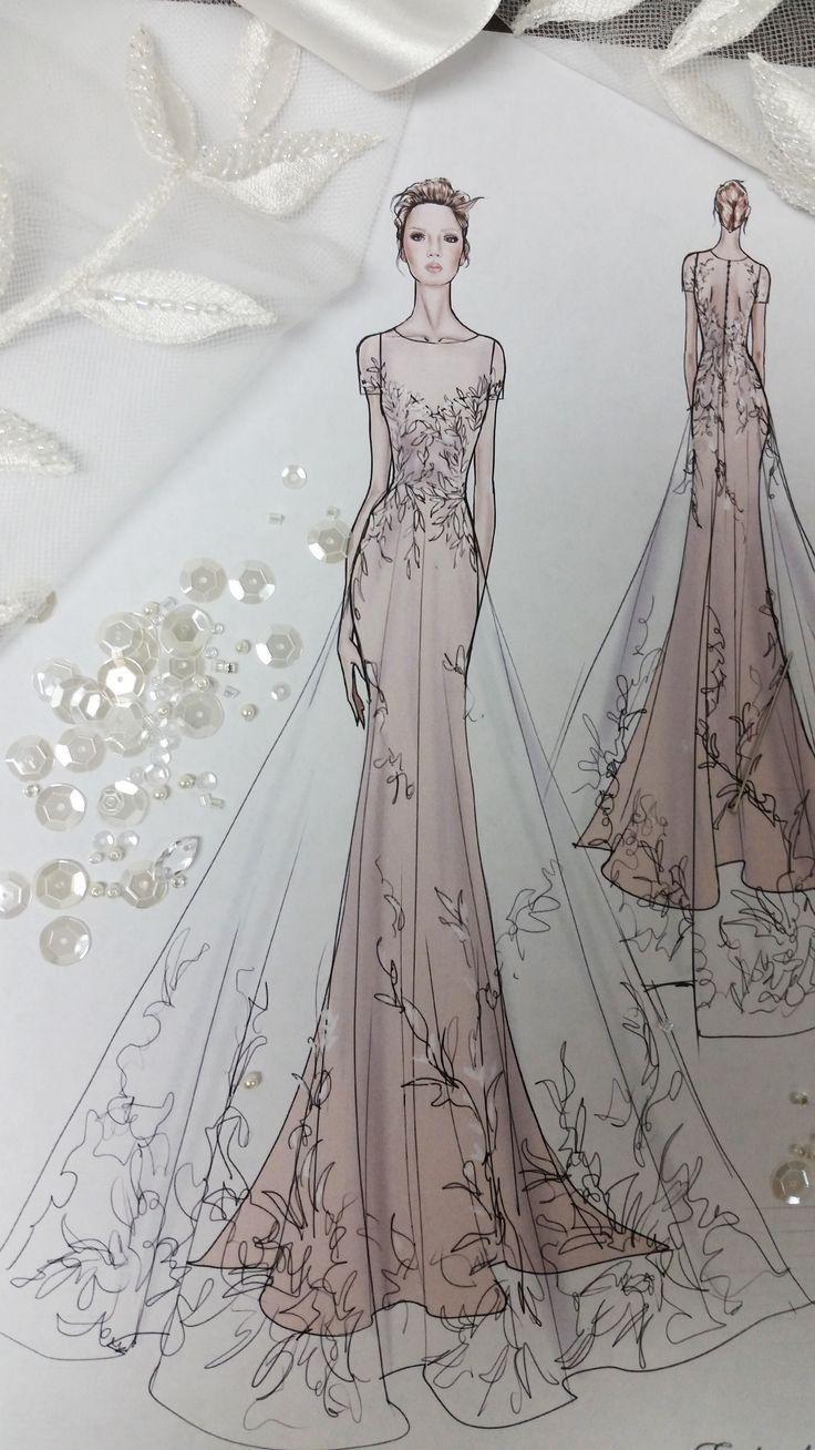 Dress Design Drawing Beautiful Image - Drawing Skill-saigonsouth.com.vn