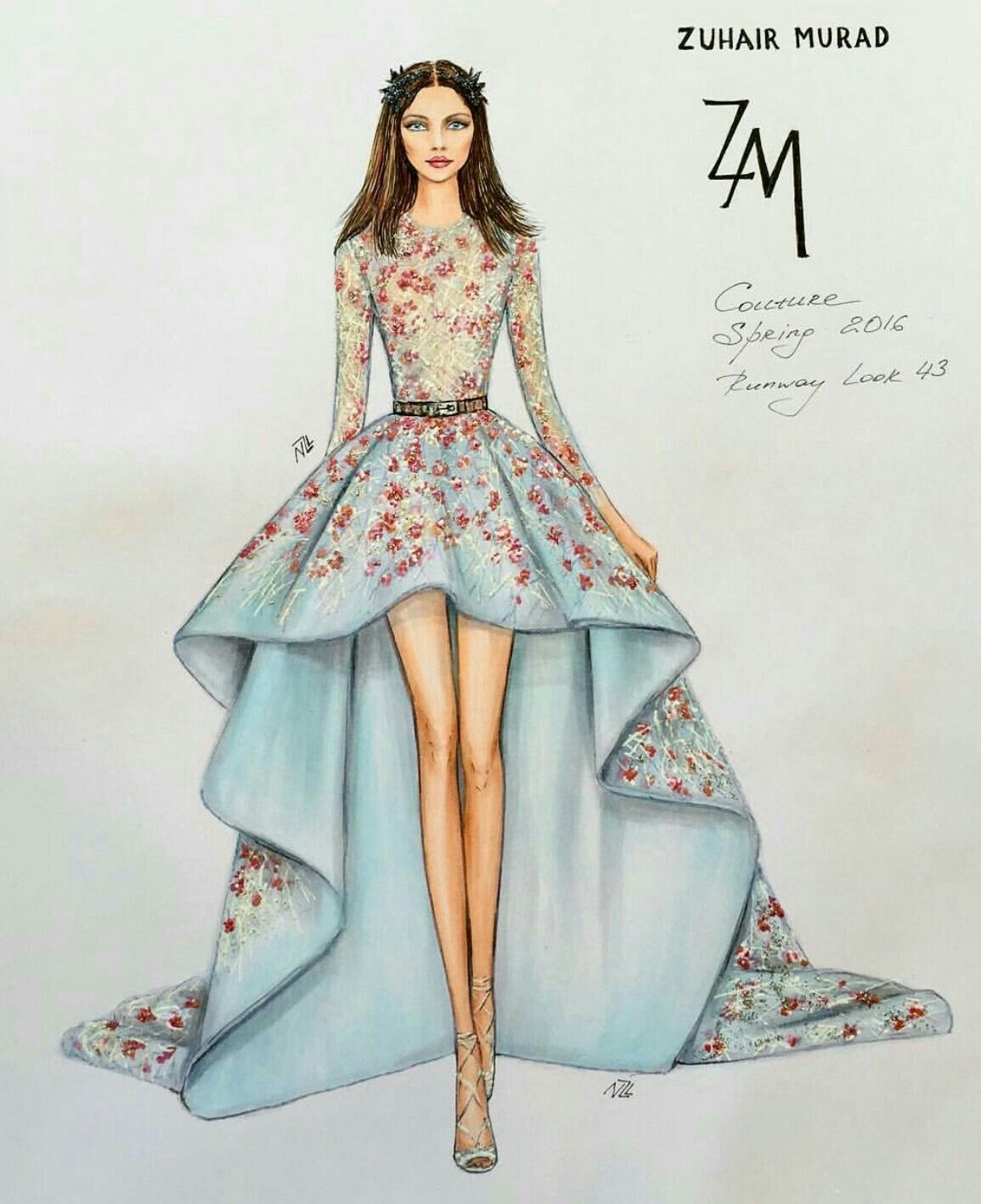 Designer Dress Drawing Realistic