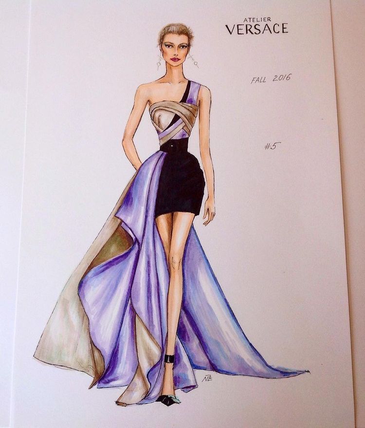 Designing Dress Drawing Image