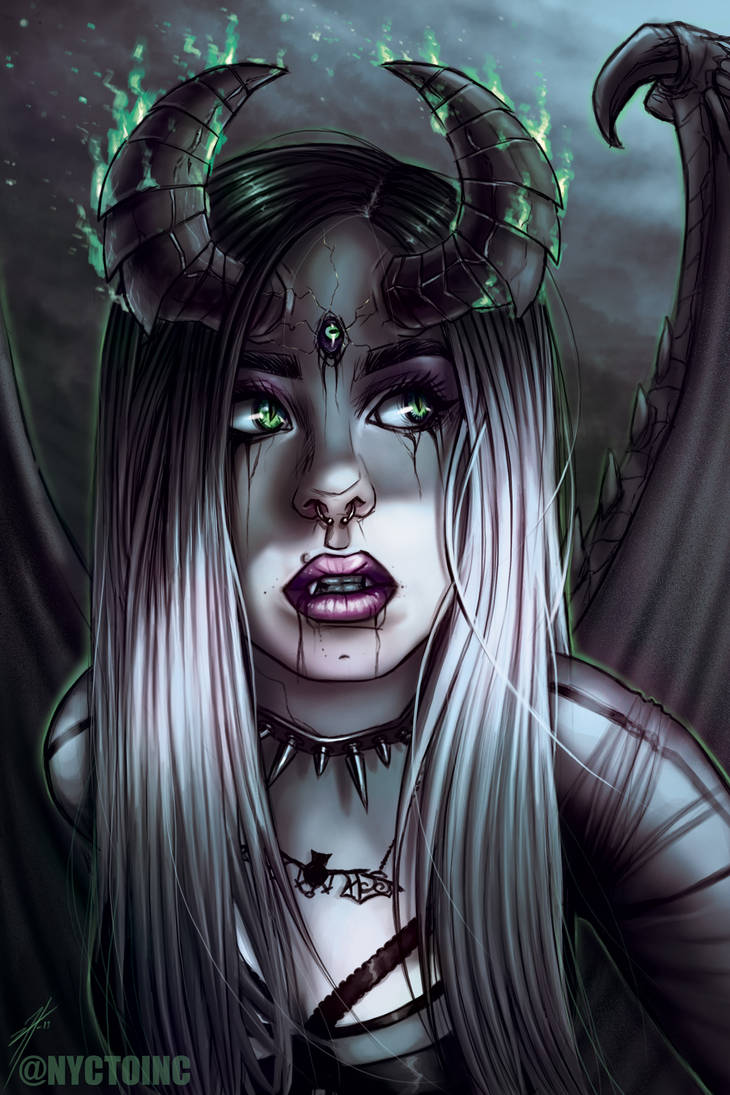 Devil Girl Drawing Image