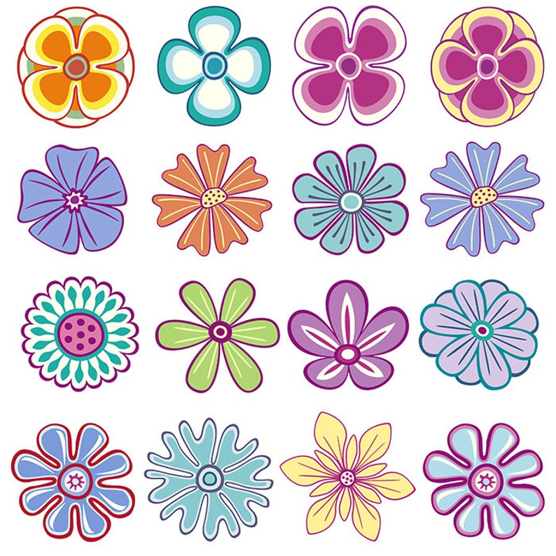 Different Flower Drawing