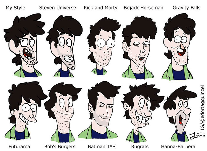 Different Styles Drawing Pictures