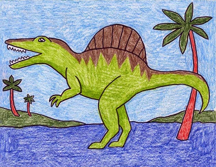Dinosaur Kid Drawing Beautiful Image