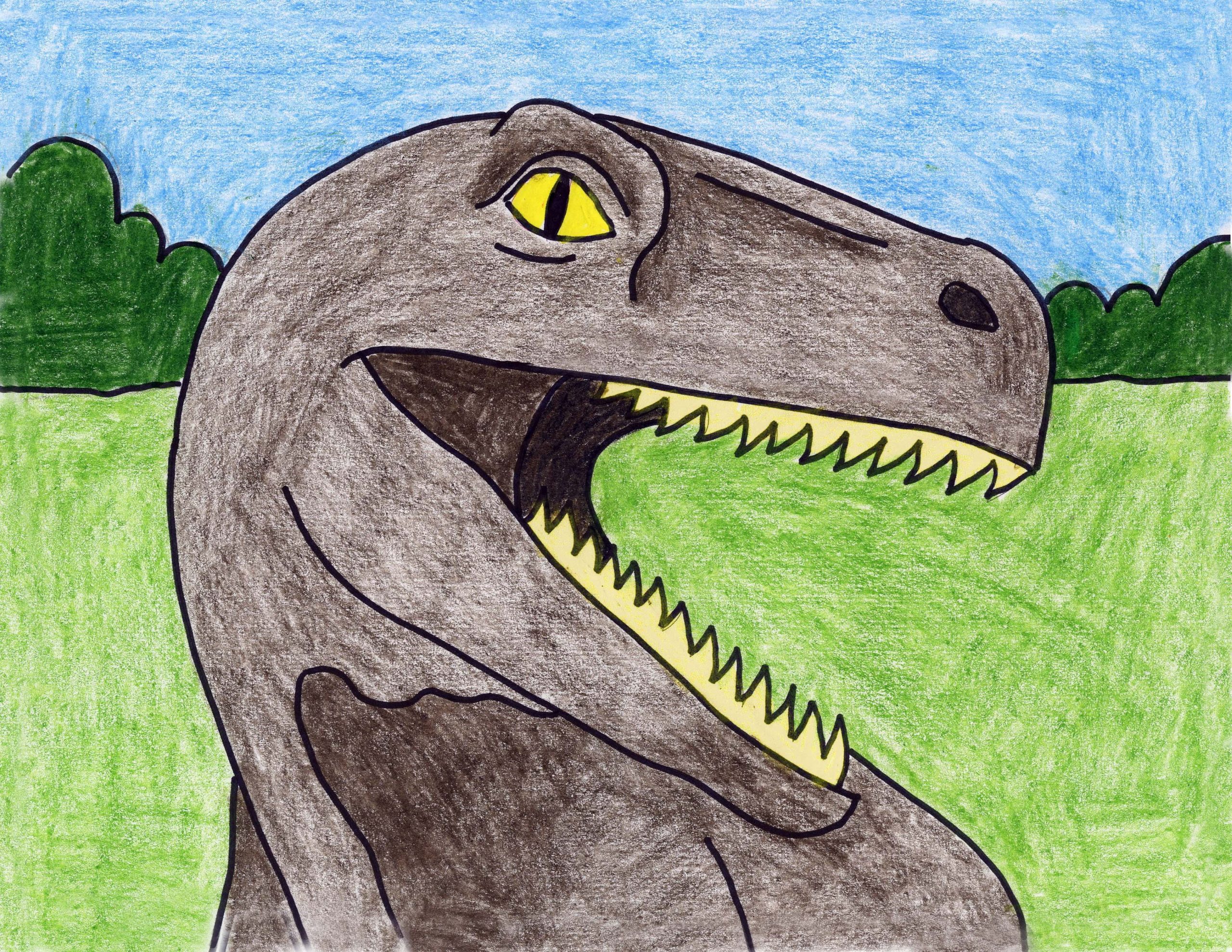Dinosaur Kid Drawing Picture