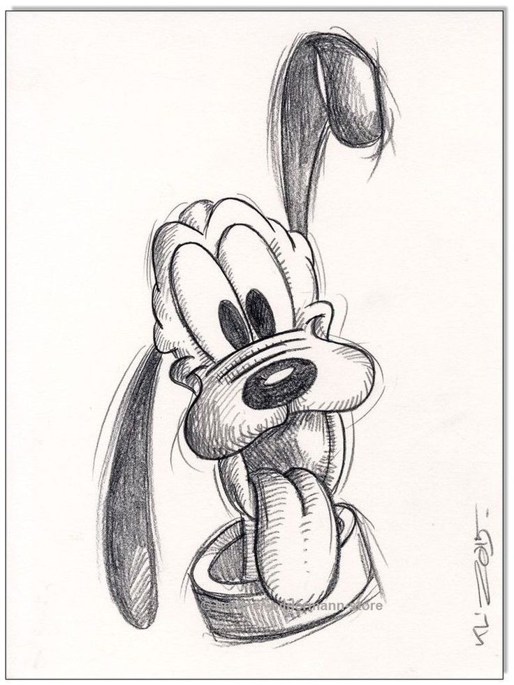 Disney Cartoon Drawing Sketch - Drawing Skill
